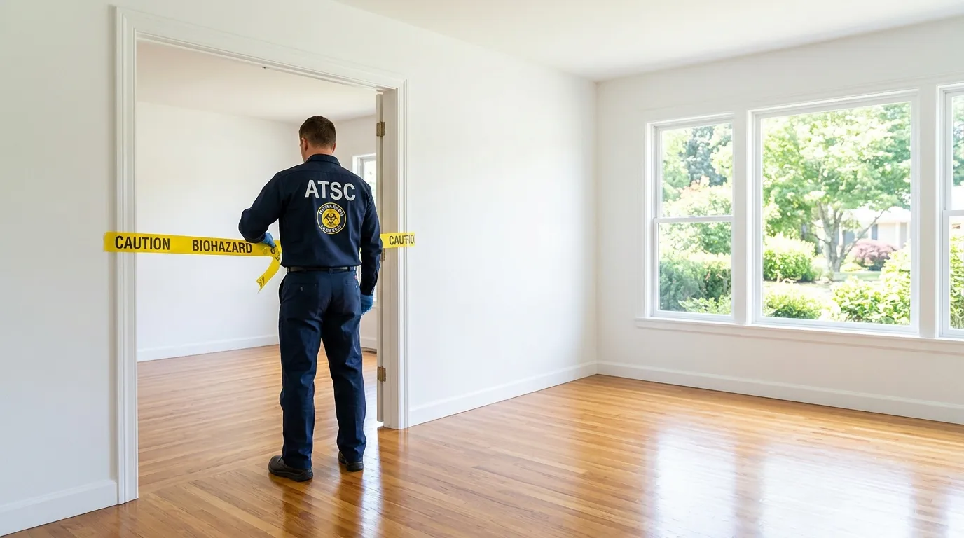 Certified biohazard cleanup crew performing Crime Scene Cleanup in Walker